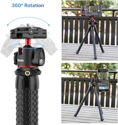Image of Flexible Tripod Stand for Mobile Phone & DSLR Camera Mini Tripod Gorrilla POD 27CM Portable & Flexible with Smartphone Holder & 360 Ball Head