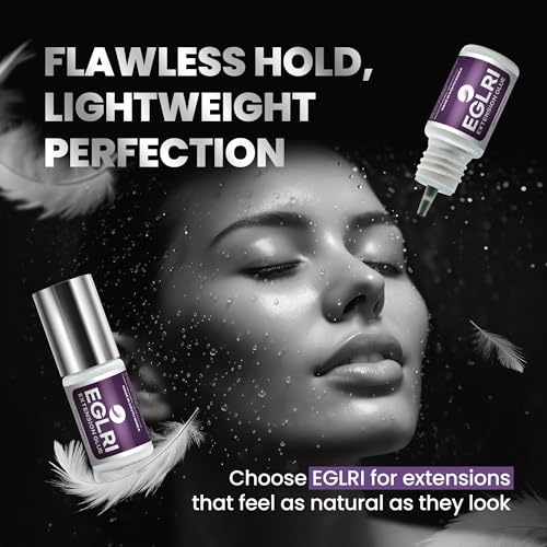 Eglri EX5 Professional Eyelash Extension Adhesive - 1-3 Sec Fast Drying Time - Super Strong Lash Glue - Sensitive Lash Glue thumb #2