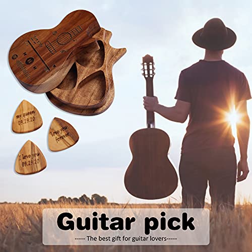 Kaululu Personnalisé 3pcs Guitare Médiator avec Prenoms Gravé en Bois Cadeau pour Petit Ami Guitariste Anniversaire Noël… - Les Beatles, Paul McCartney, John Lennon, RIngo Starr, George Harrison Kaululu Personnalisé 3pcs Guitare Médiator avec Prenoms Gravé en Bois Cadeau pour Petit Ami Guitariste Anniversaire Noël… – Image 4
