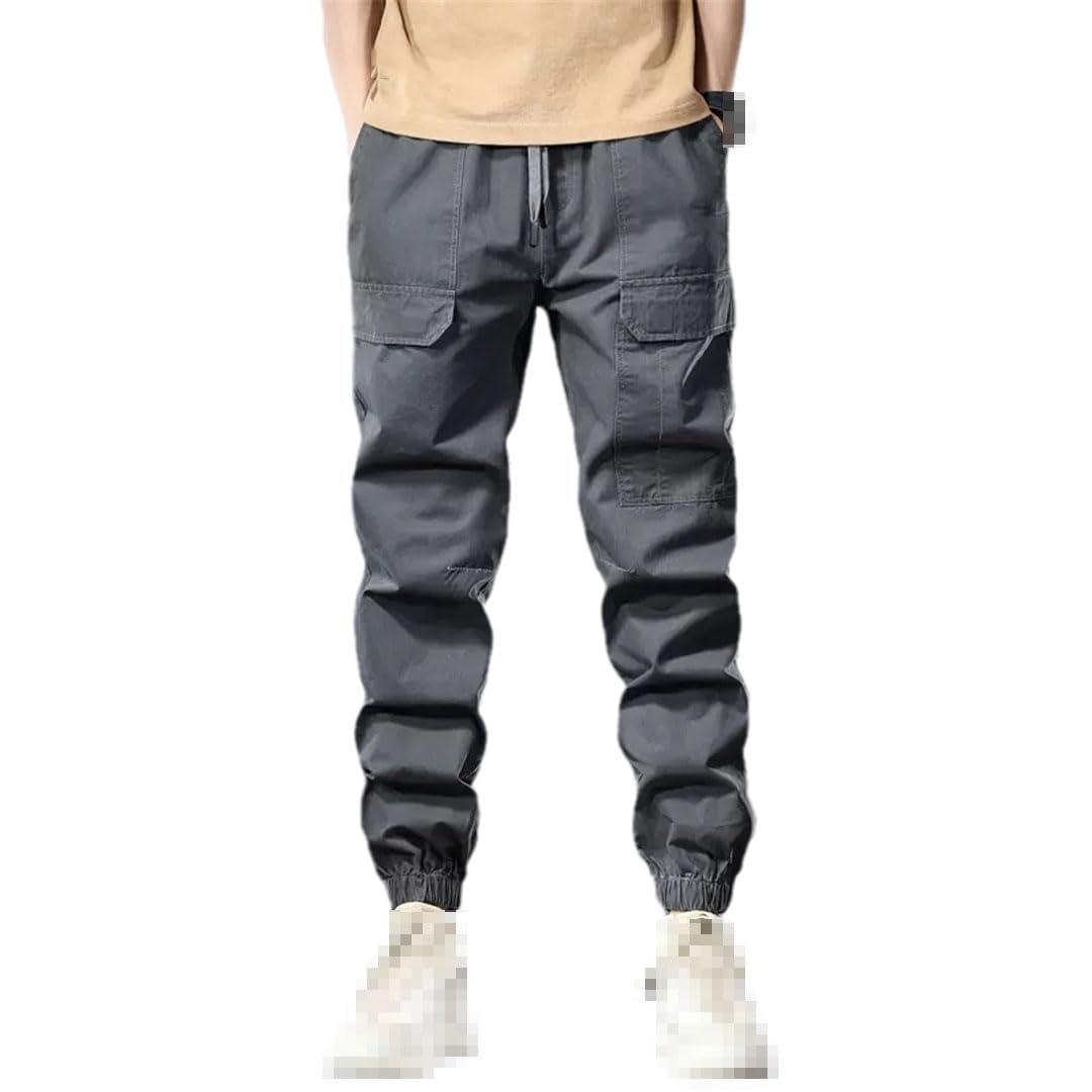 Vogrtcc Pantalones Cargo para Hombre Pantalones Tácticos Informales Sueltos con Cintura Elástica