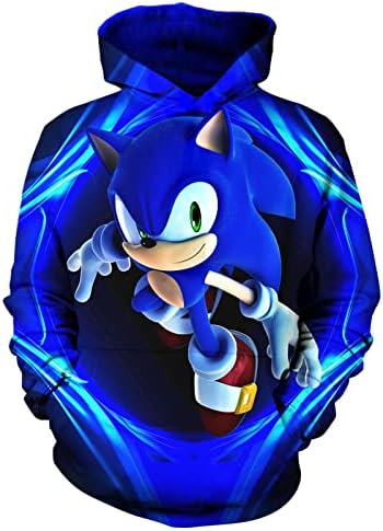 efhnlna Boys and Girls 3D Printed Fashion Pullover Sweatshirt Youth Cartoon Novelty Hoodie Sports Tops 3-18-20 Years (XL)