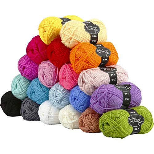 Pelote de laine acrylique Fantasia de 100g pour tricot et crochet fait main