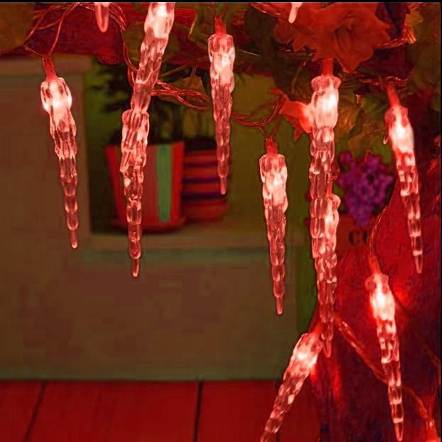 Lumières de fée de fée de glace USB rouge pour décoration de fête