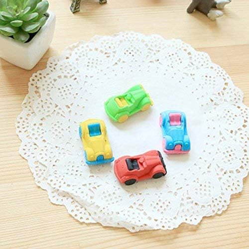Image of AK Store (Pack of 4) 3D Cute Cartoon Shape Rubber Pencil Erasers, School Stationery for Kids, Boys Girls, Birthday Return Gifts (Cars)