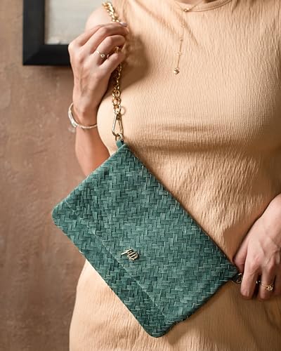 Image of Jild Hobo Style Woven Bag for Women - Soft Handmade Genuine Leather Work Tote Bag - Cross Body Womens Purse