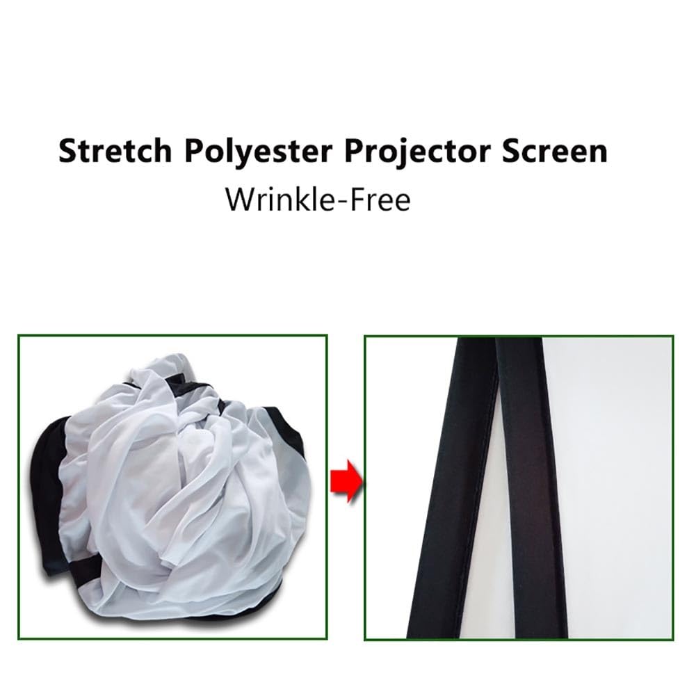 Schermo per proiettore da Esterno da 100 Pollici, Telo proiettore Lavabile da 150 Pollici 16:9 Pieghevole Antirughe Portatile per Cinema in casa, Feste, Campeggio(110 inch 16: 9)