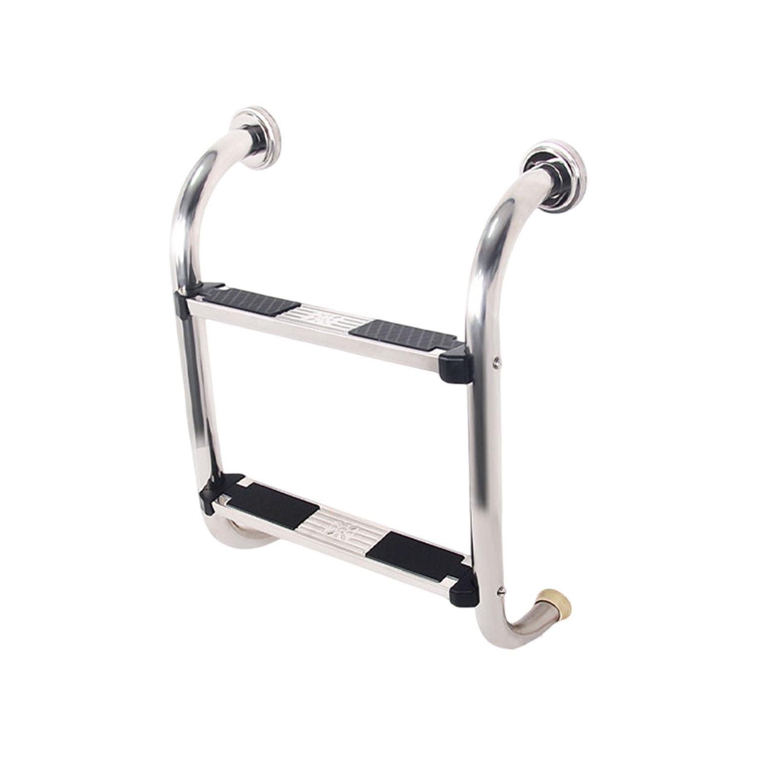Escalera para Piscina con peldaños Antideslizantes de Acero Inoxidable