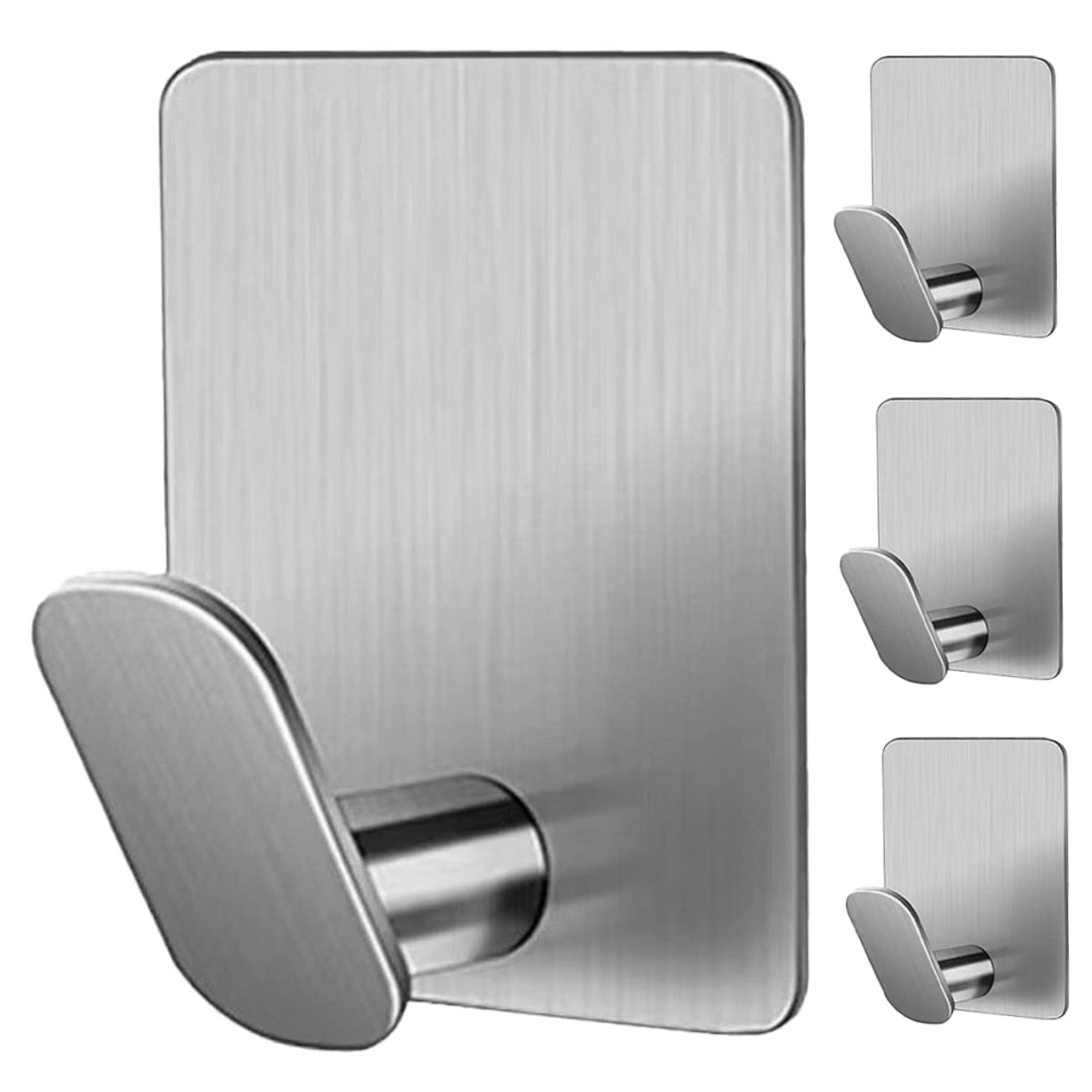 VASDEV 12 Piezas de Ganchos Adhesivos de Acero Inoxidable para Colgar en la Pared, colgadores para Ropa, Ganchos para Ropa, Ganchos para Llaves, Ganchos para Colgar en la Pared, Ganchos p