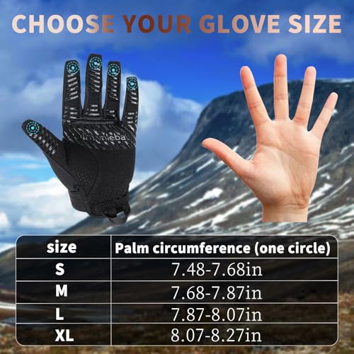 faralite Unisex Breathable Work Gloves - Lightweight, Non-Slip, Durable, Touchscreen Fingertips, Comfort Fit for Multi-Scenario Use (Skull Stripe Design)