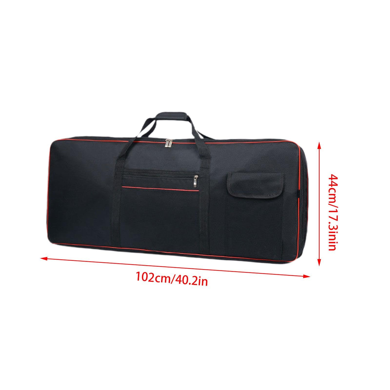 Estuche para Teclado de 61 Teclas con Bolsillos Y Correas Ajustables, 102x44x15cm