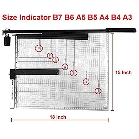 Image of Hellaro Steel Heavy Duty Professional Paper Cutter Guillotine A3 Size Paper Trimmer Machine- 12 Inch White (A3)