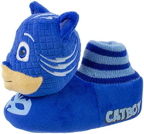 PJ Masks Kids Slipper, Catboy Socktop Slip On,Plush,Blue, Toddler size 11/12