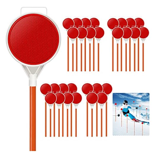 UGarden 30pcs 5/16" Driveway Marker Reflective Driveway Poles, 51.77 Inch Reflective Driveway Markers, Fiberglass Snow Stake, Red Fiberglass Snow Plow Markers, Double Sided Reflector for Driveway