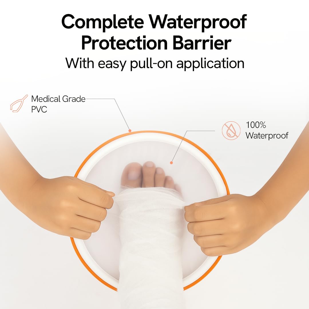 Malu Anti-Slip Waterproof Foot Cover Cover-Anti Slip Grip Sol, Soft Silicon Seal and Tear-resistant stretch safe shower protector for the legs and ankle: purpose and watertite cast shield Malu Anti-Slip Waterproof Foot Cover Cover-Anti Slip Grip Sol, Soft Silicon Seal and Tear-resistant stretch safe shower protector for the legs and ankle: purpose and watertite cast shield