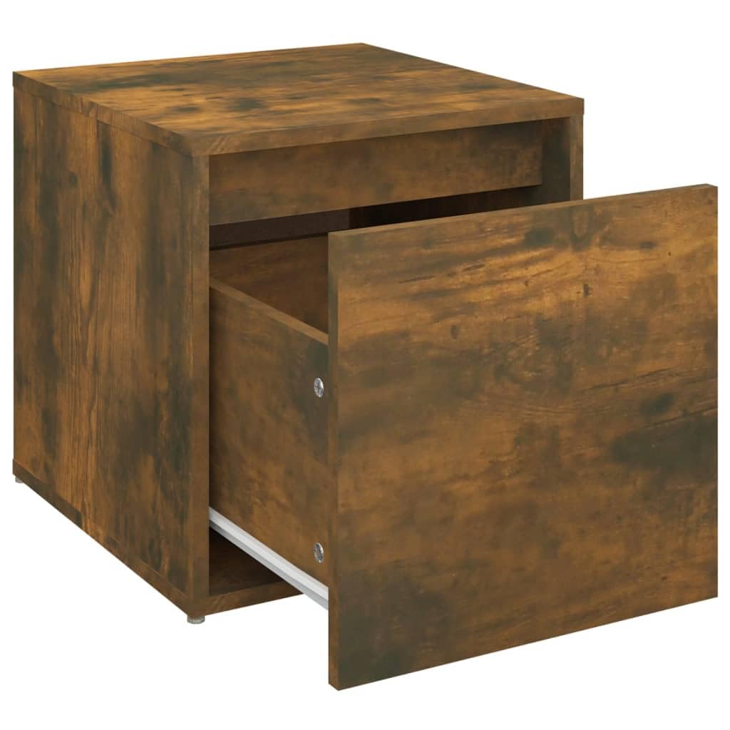 vidaXL Cajón Taburete Almacenaje Pasillo Cojín Baúl Oficina Dormitorio Mueble Despacho Habitación Madera Contrachapada Roble Ahumado