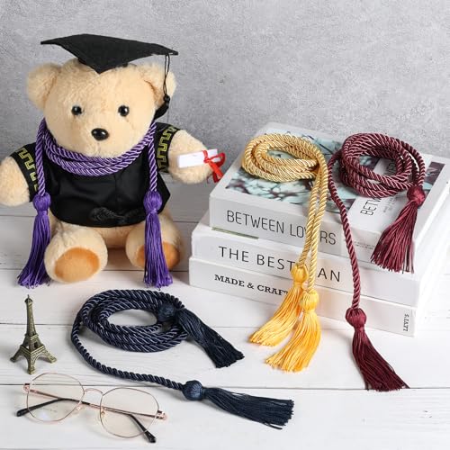 Image of Graduation Honor Cord 68 inch Grad Braided Honor Cords with Tassel Honor Rope Grad Cords for Graduation Students Bachelor Master Doctoral Gown Grad Decor (Navy Blue)