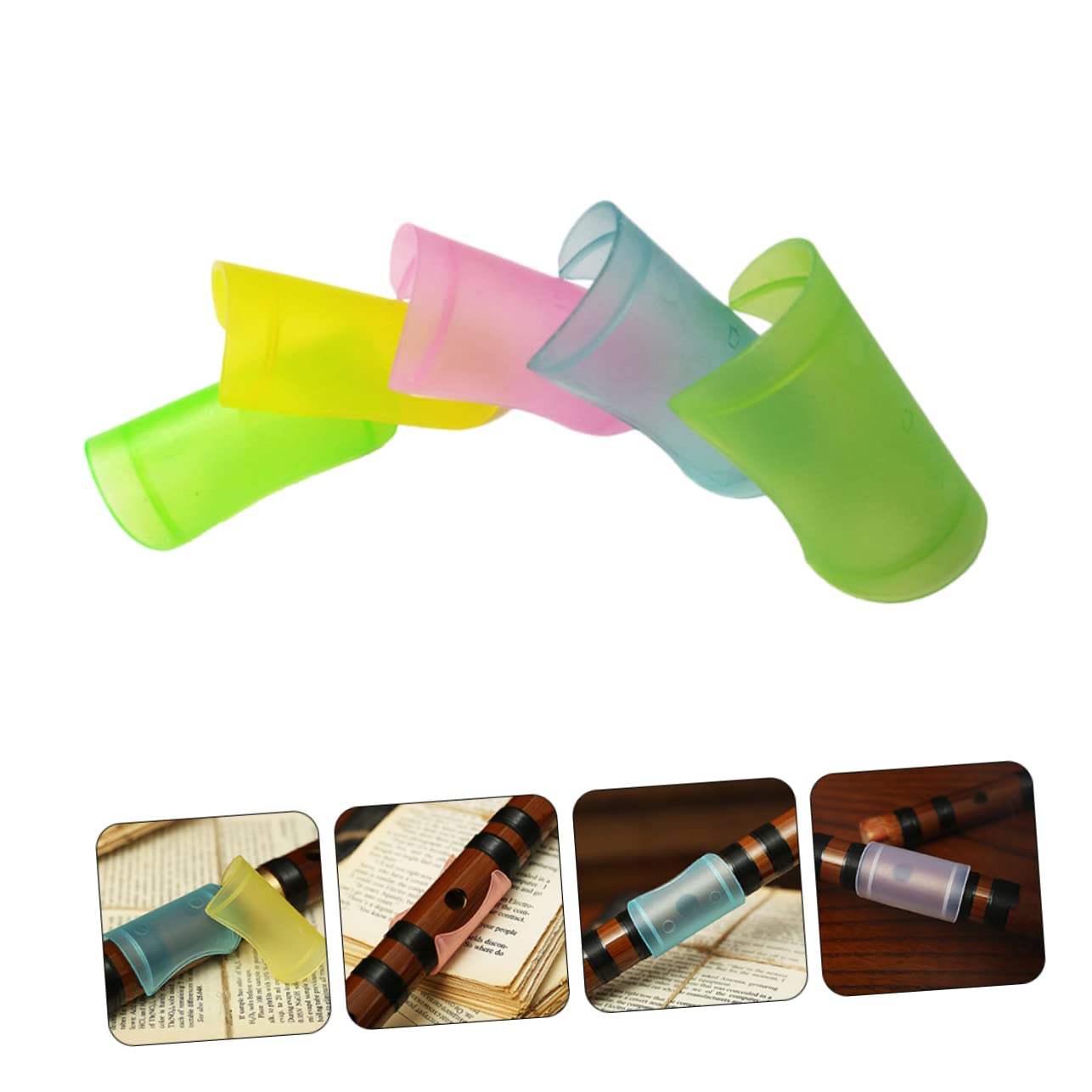 NULYLU Flute Film Covers 15pcs Protectors for Flute Practical Protective Abs Material Color Random