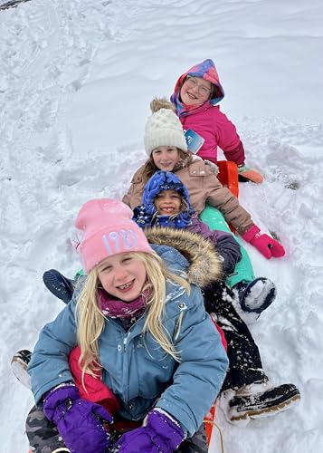 ESP 66" Family Fun Toboggan - Four Rider Sled - Orange 1138 - Thumbnail 3