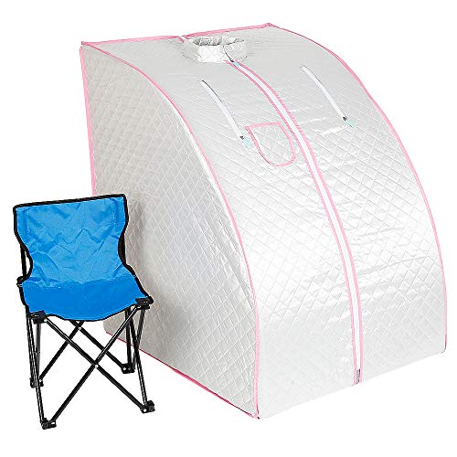 OHMG Sauna, sauna a vapore mobile, cabina termica portatile, sauna pieghevole, sauna con telecomando e sedie pieghevoli, 1000 W