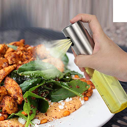 Ruolan Olive Oil Sprayer Mister Oil Sprayer for Cooking，Food-Grade Glass Oil Spray Transparent Vinegar Bottle Oil Dispenser for Kitchen BBQ, Grilling and Roasting - Thumbnail 5