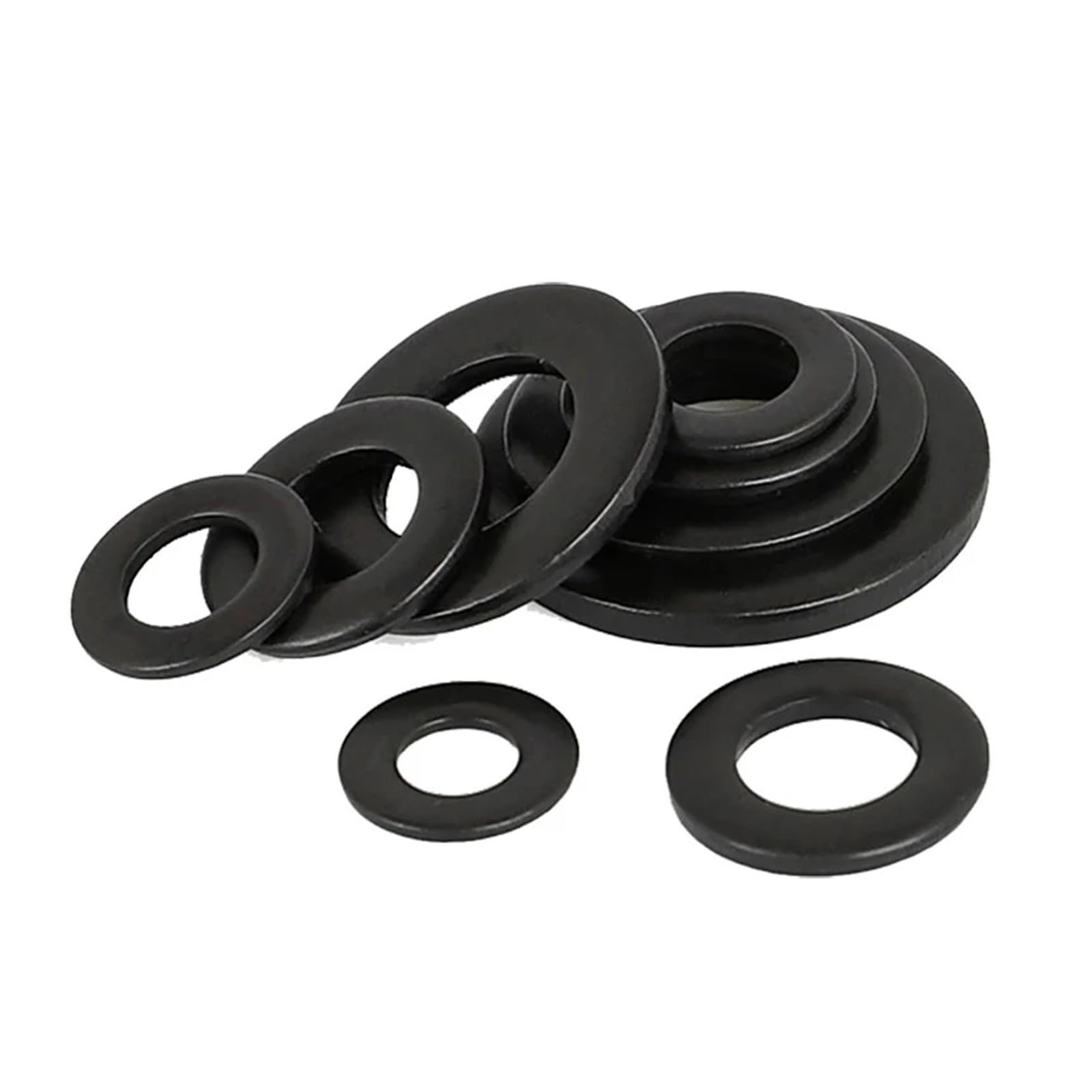 M1,6 M2 M3 M5 M6 M8 M10 M12 M14 M16 SUS304 A2 Edelstahl Unterlegscheiben Dichtung schwarz verzinkt(M3x10x0.8 x100pcs)