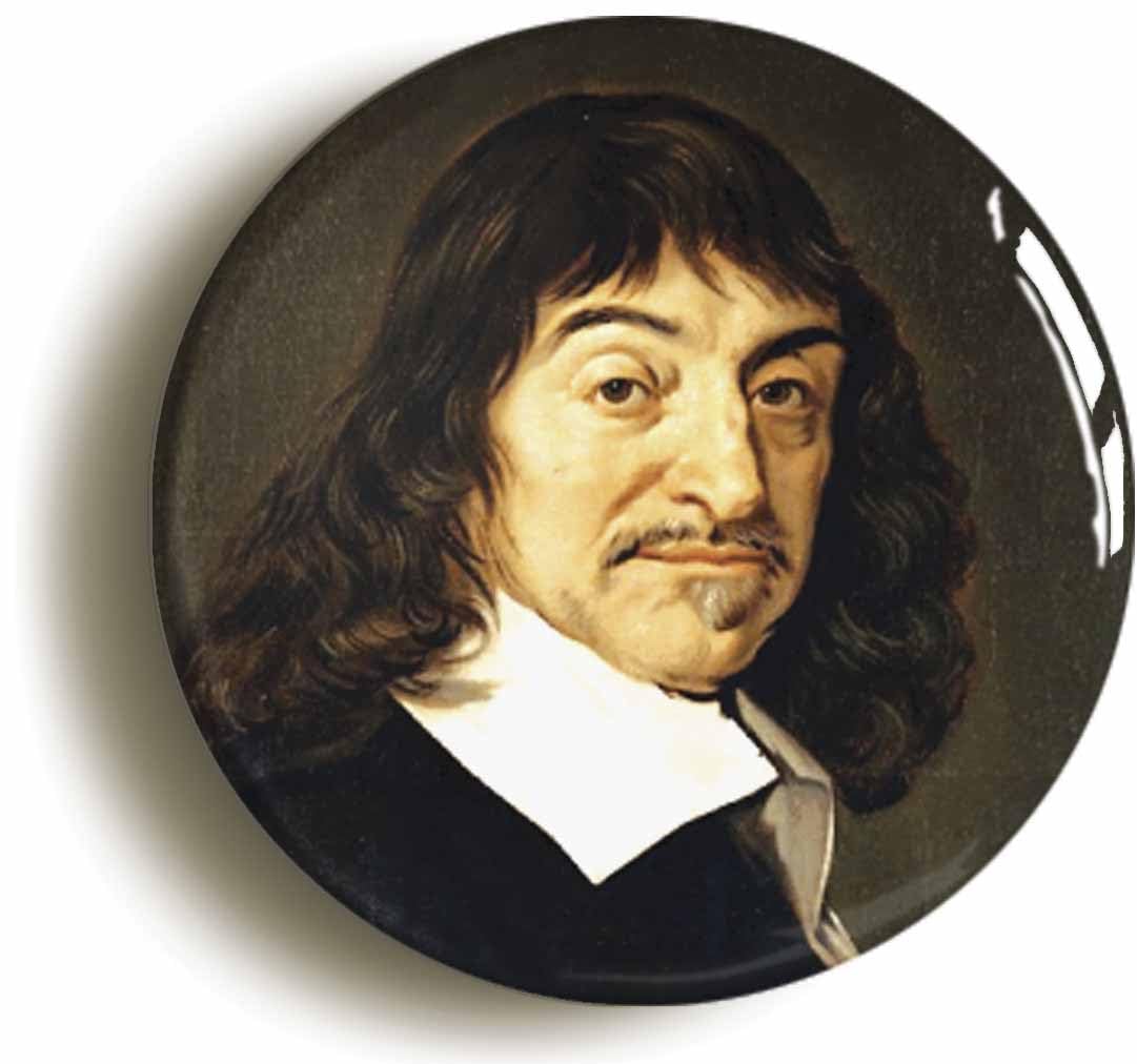 Rene Descartes Philosopher Fridge Magnet (Circular 2inch / 50mm Diameter)