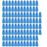 Warmhm 100 Stück Schutzkappen aus Kunststoff für Ethernet Kabel Zugentlastung und Staubschutz Praktische Netzwerkkabel Abdeckung zur Verlängerung der Lebensdauer Kompatibel Steckern Blau