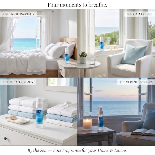 Image of By the Sea Room & Linen Spray | Fresh Aquatic Mist | Luxury Air Freshener | Premium Home Fragrance| Luxury Room Spray & Linen Spray | 90ml