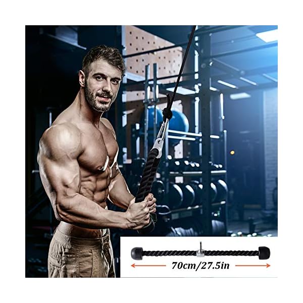 U/R Fitness LAT and Lift Pulley System with 2 Handles,Muscle Strength Training Machine for Triceps Pull Down, Biceps Curl, Back, Forearm, Shoulder-Multi Purpose Exercise Equipment for Home Workouts