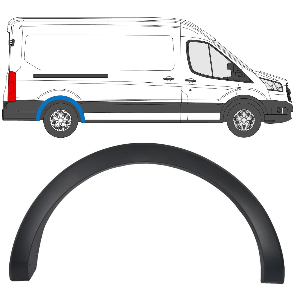 Seitenleiste Kotflügel hinten für Ford Transit 2014- / Rechts