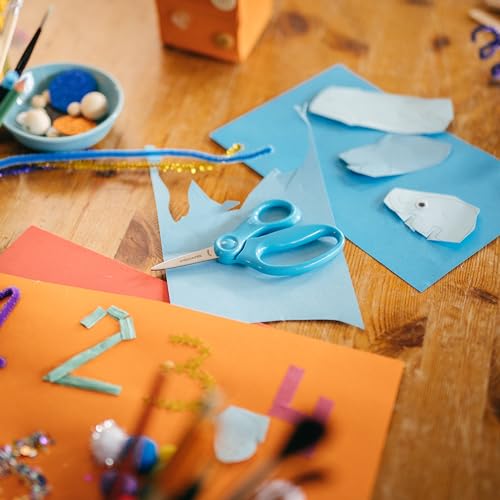 Fiskars Tesoura de ponta pontiaguda de 12,7 cm para crianças de 4 a 7 anos, tesoura para escola ou a