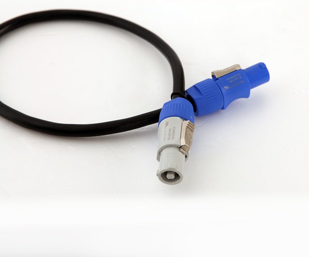 Nutrik Powercon Power Extension Cable 100ft/ Line Array Speaker System/LED Display Board Power Extension Cable/PP-2414-100