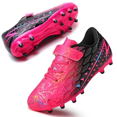 Boys Football Boots Shoes Kids Girls FG/AG Soccer Athletics Training Sport Running Shoes Profession Competition Teenager Indoor Outdoor Cleats Sneakers for Unisex