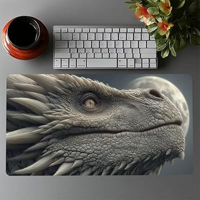 Dragon Mouse Pad 24x12 Waterproof Large Mouse Pad Moon Desk Mat ALS Mousepad for Laptop Desktop Computers Gaming Keyboard, Mousepad Improve Accuracy and Speed for Home Office Decor Gifts Model-7883