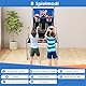 FANTASK Baskeltballständer für Kinder Erwachsene, 8 in 1 elektrischer Basketballautomat klappbar mit 4 Bällen, 8 Spielmodi & Luftpumpe für 2 Spieler