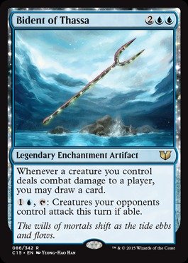 Magic The Gathering - Bident of Thassa (086/342) - Commander 2015