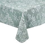 Grapevines Contemporary Grape Print Heavy 4 Gauge Vinyl Flannel Backed Tablecloth, Indoor/Outdoor...