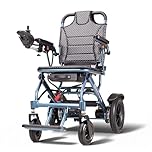 ByteTecpeak D04 Foldable Electric Wheelchair for Adults with Removable 10Ah Lithium Battery, 500W Motor, 20km Range, 150kg Capacity, Lightweight Aluminium Powerchair-Travel & Airplane Approved