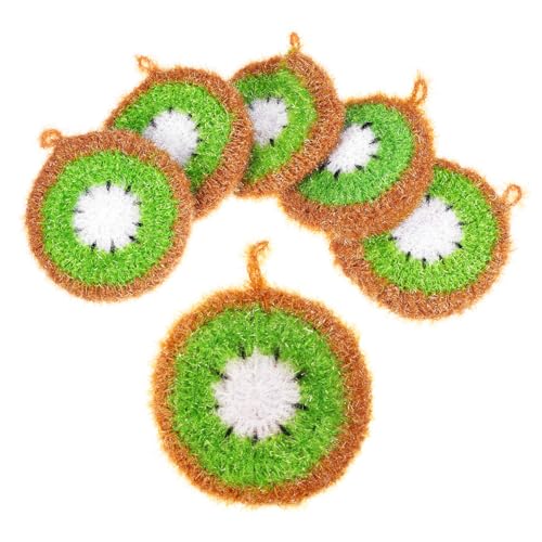 NAMOARLY Non-Shrinking Vegetable Scrubbers Dish Towel Set Cartoon Design for Easy Kitchen Cleaning