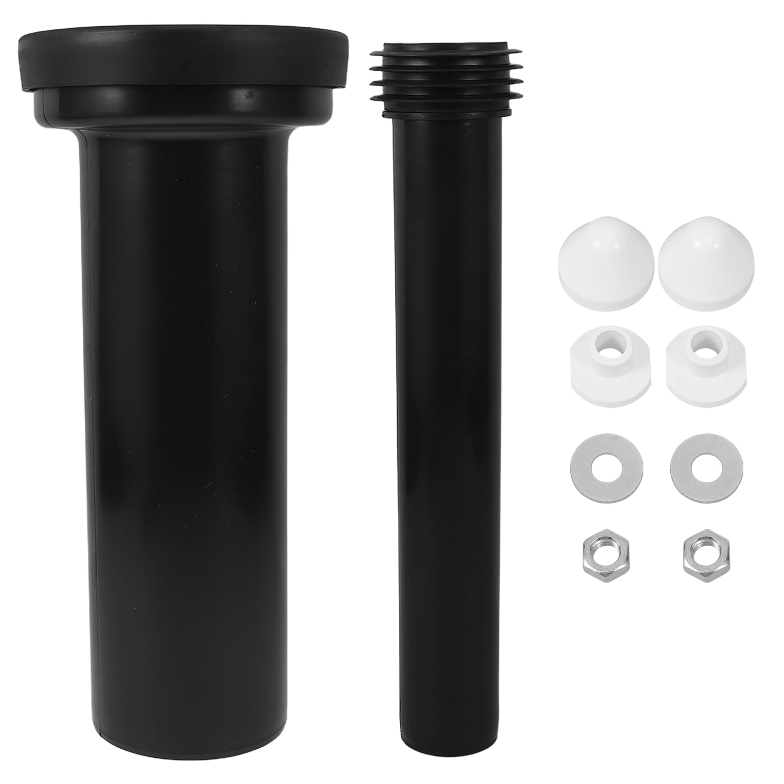 Tubo di Drenaggio per Cassetta Wc Montato a Parete in Plastica Nera Installazione Salvaspazio per Bagno, Parte per Serbatoio Water