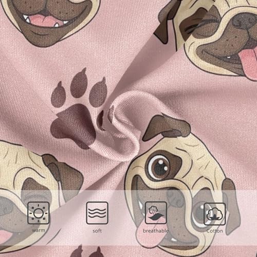 Cotton Girls Underwear Toddlers Cartoon Pug Paw Prints Pink Panties for Girl Animal Undies Kids Briefs 2t3
