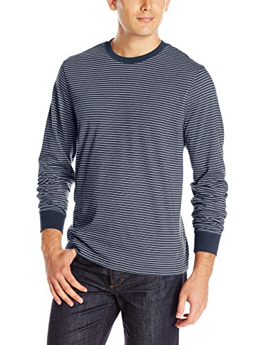 Original Penguin Men's Striped Long-Sleeve Crew-Neck Shirt