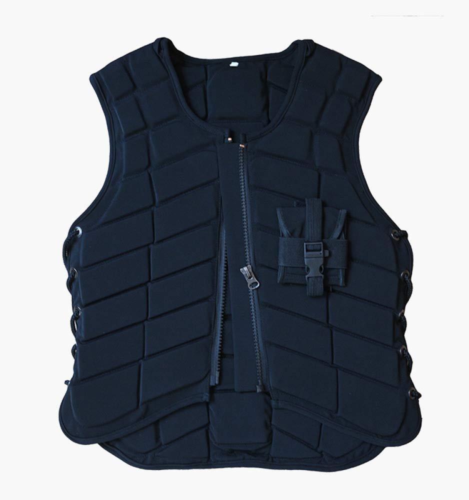 Gilet Protettivo Equestre Regolabile | Protezione Cavaliere | Imbottito Con Cerniera | Uomo E Donna