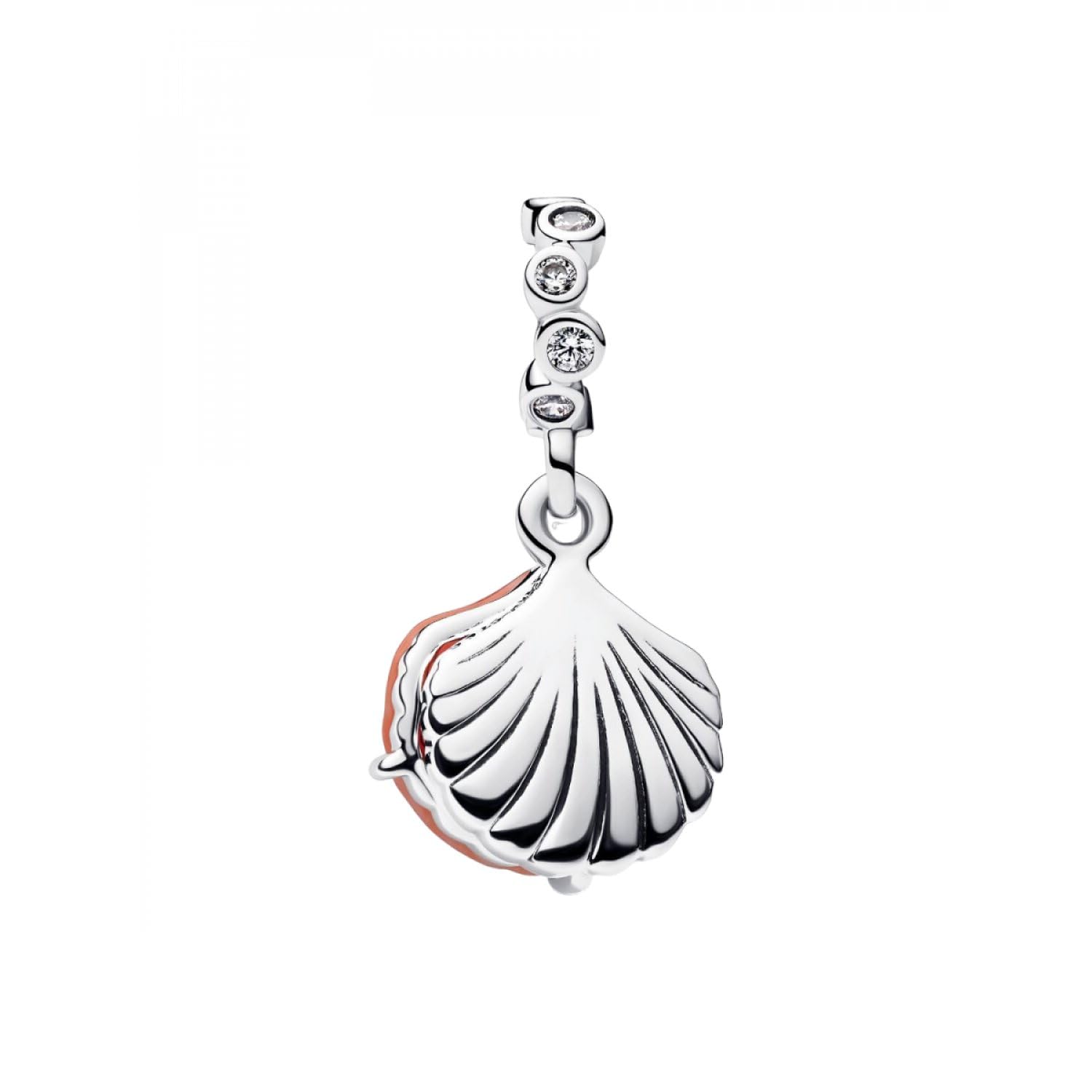 PANDORA Korallenrote Muschel Doppelter Charm-Anhänger 793821C01 Charm Anhänger
