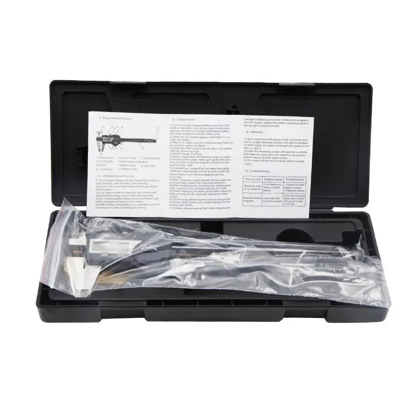 Image of Digital Vernier Caliper 150mm /6 Inch, Stainless Steel Electronic Caliper with LCD Display, 0.01mm Accuracy, Inch /MM Conversion, Precision Measuring Tool for DIY, Woodworking & Engineering