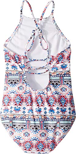 Image of Seafolly Girls' High Neck Tank One Piece Swimsuit with Criss Cross Back