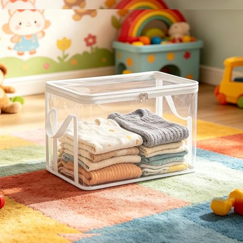 Boîte de rangement à peluches pliable avec deux coffres de tri