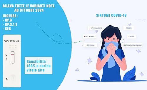 NEUE Variante 10 x 1er Corona Schnelltest für Zuhause COVID 19 Antigen Rapid Test Swab Selbsttest. Geprüft für neuen 2025-Varianten. Sensibilität 100% bei hoher Viruslast - 10 Stück Einzelverpackt