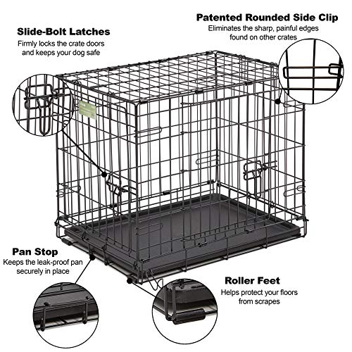 MidWest Homes for Pets Newly Enhanced Single & Double Door iCrate Dog Crate, Includes Leak-Proof Pan, Floor Protecting… - Image 4