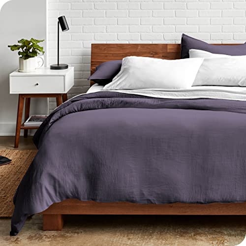 Bare Home Sandwashed Duvet Cover King/Cal King Size - Premium 1800 Collection Duvet Set - Cooling Duvet Cover - Super Soft Duvet Covers